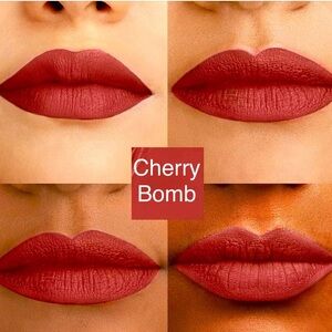 Velvet Matte Lipstick (Cherry Bomb) Cherry Red